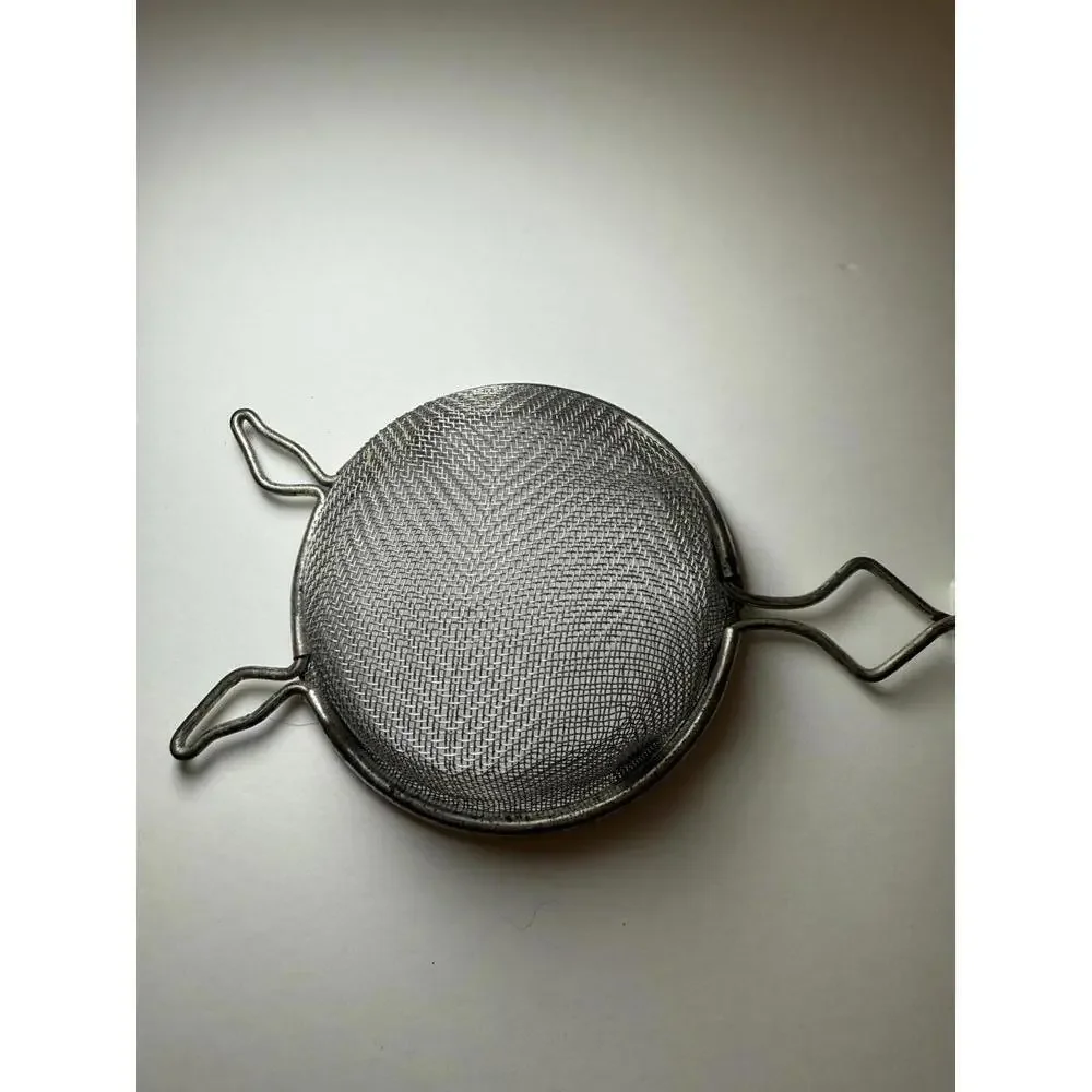 Vintage Ekco Mesh Strainer 70's Spice of Life Vegetable Pattern Plastic‎ Handle